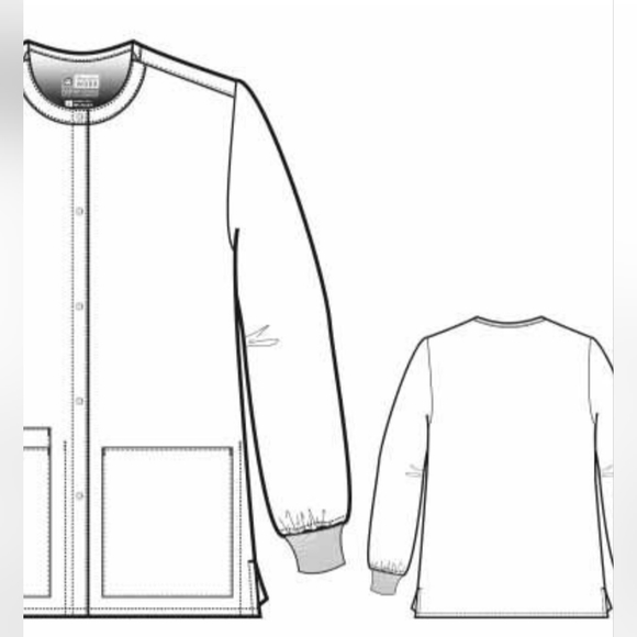 WonderWork 800A Unisex Snap Front Scub Jacket. Ceil Blue. Size XS. NWT (A18) - Picture 2 of 8